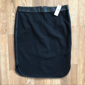 Black Faux Leather Skirt